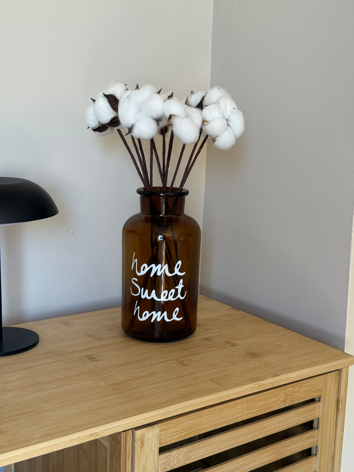 Home Sweet Amber Cam Vazo 10 lu Pamuk Demeti Hediye KOD:1076-6222
