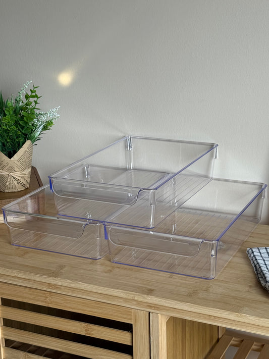 Soft Chef Şeffaf Buzdolabı Organizer 3 Adet