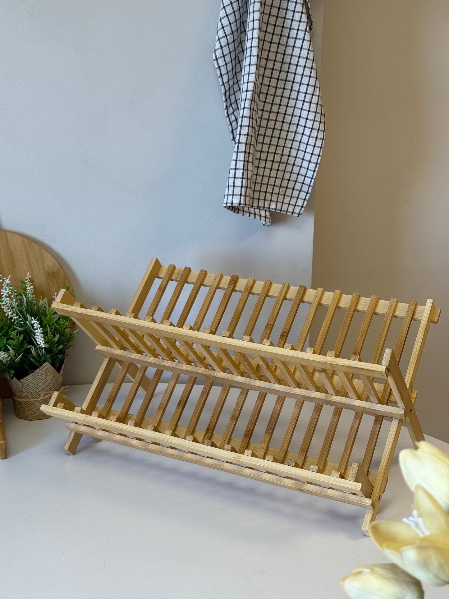 Lovy Bambu Büyük Boy Katlanır Tabaklık KOD:10782