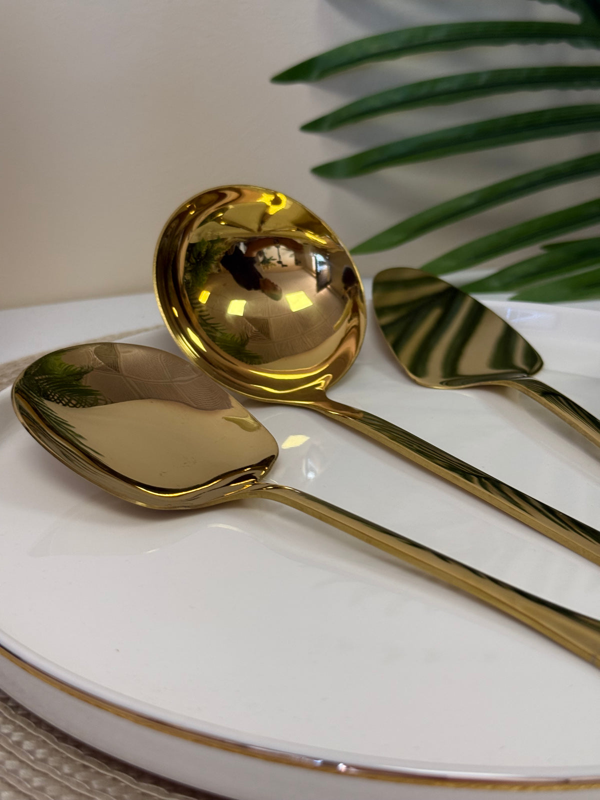 Aden Gold Küçük Boy Servis Seti 3 Adet