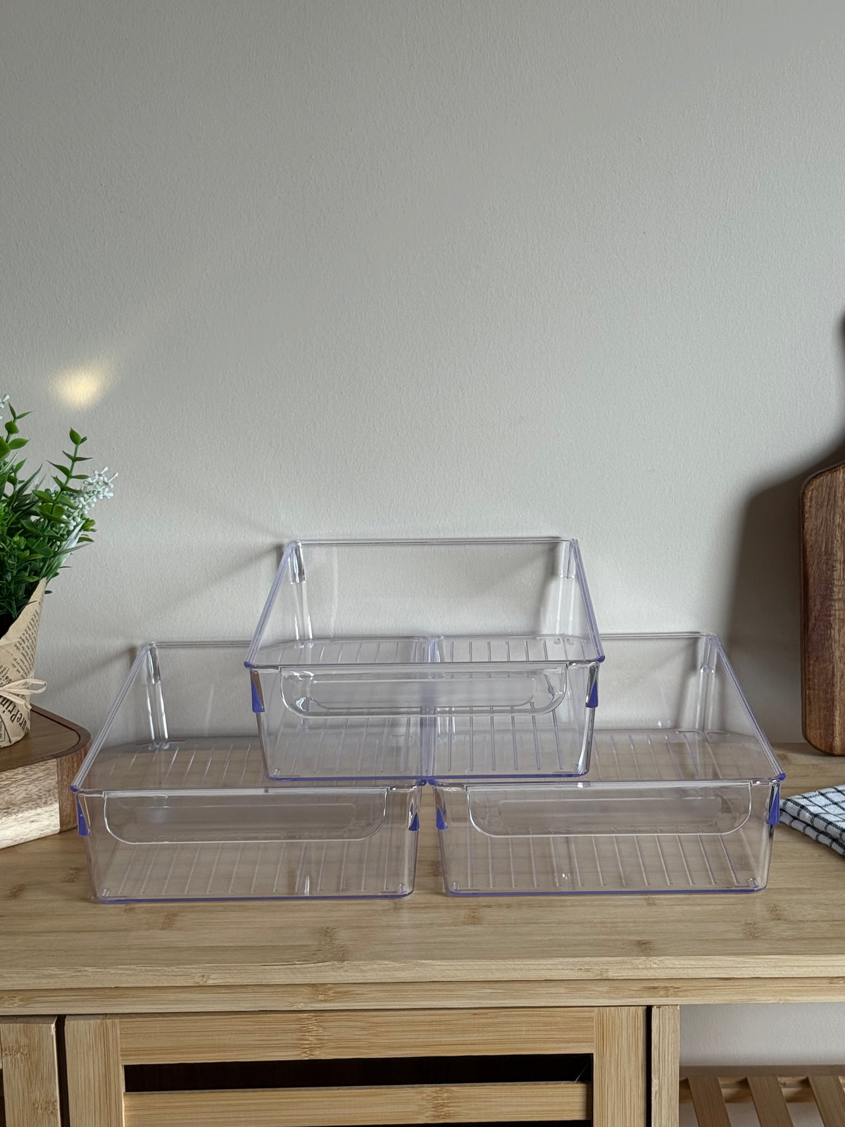 Soft Chef Şeffaf Buzdolabı Organizer 3 Adet