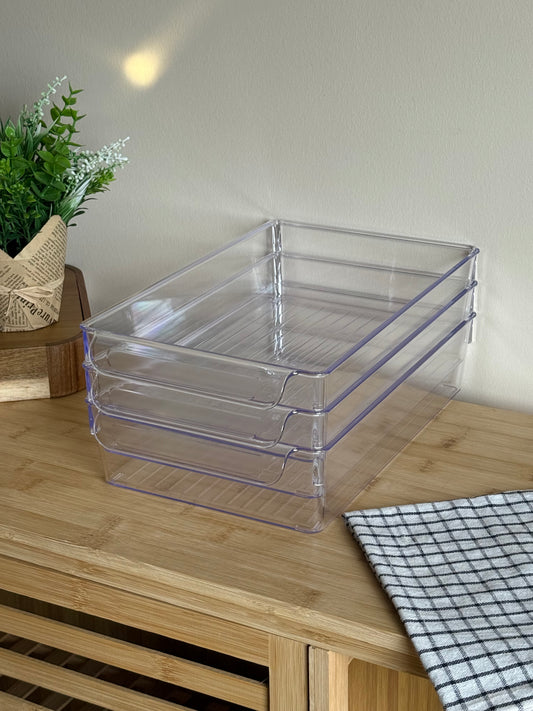 Soft Chef Şeffaf Buzdolabı Organizer 3 Adet