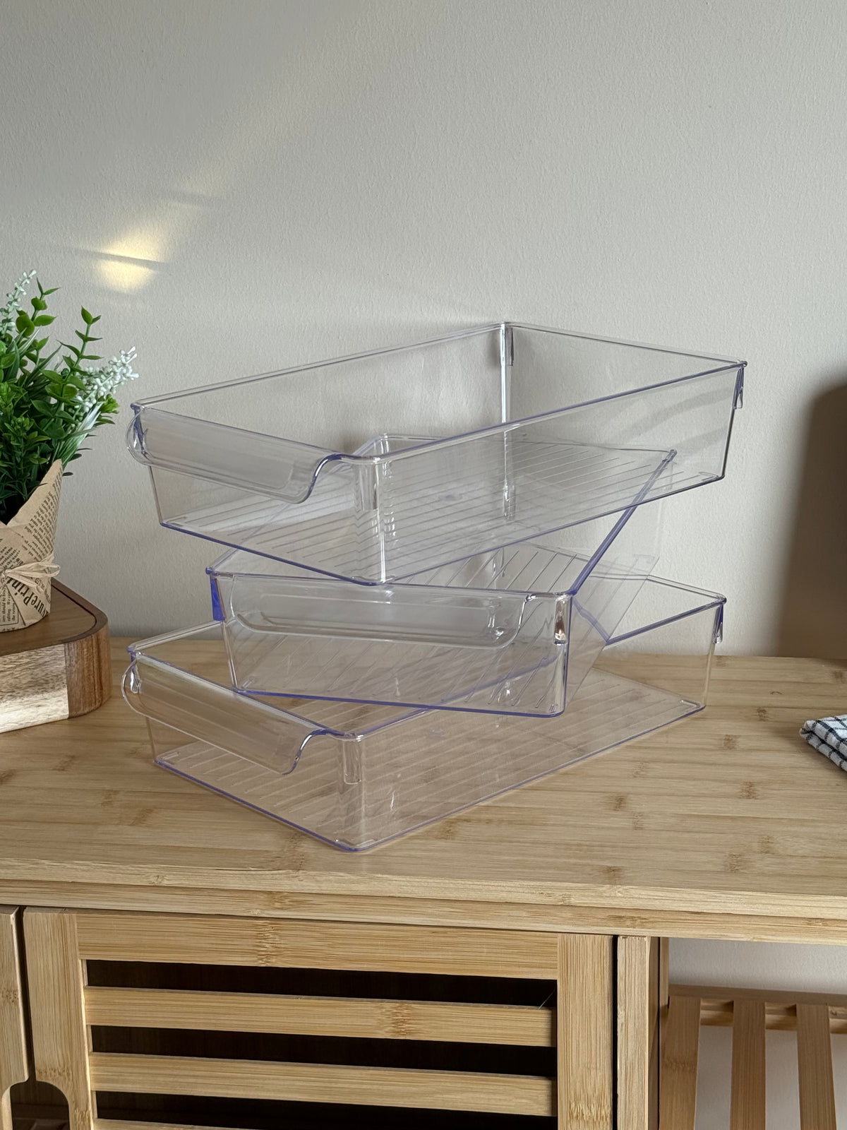 Soft Chef Şeffaf Buzdolabı Organizer 3 Adet
