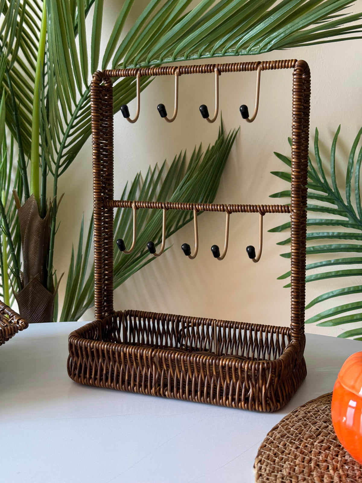 Berry Rattan Çok Amaçlı Askı Kahve Rengi KOD:54715