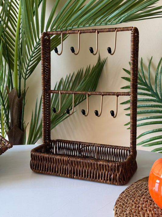Berry Rattan Çok Amaçlı Askı Kahve Rengi KOD:54715