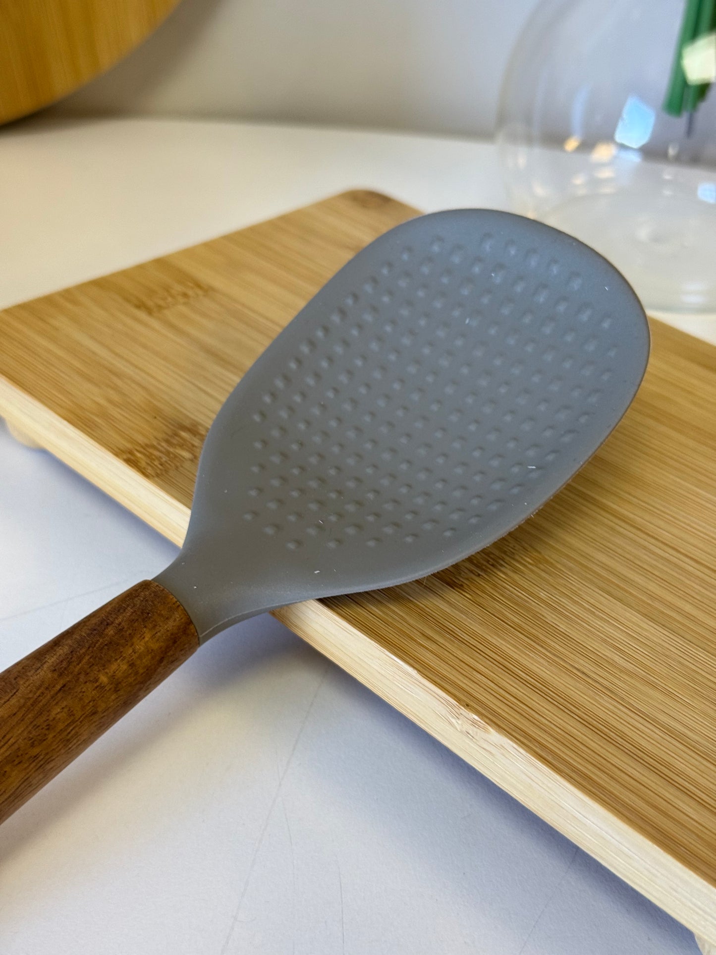 Cook Akasya Ağacı Tutmalı Silikon Pilav Kaşığı Bej KOD:10957