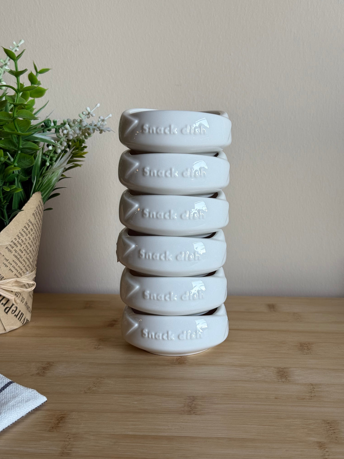 Snack Dish Yuvarlak Porselen Çerezlik Recelik Seti 6 Adet KOD:8334