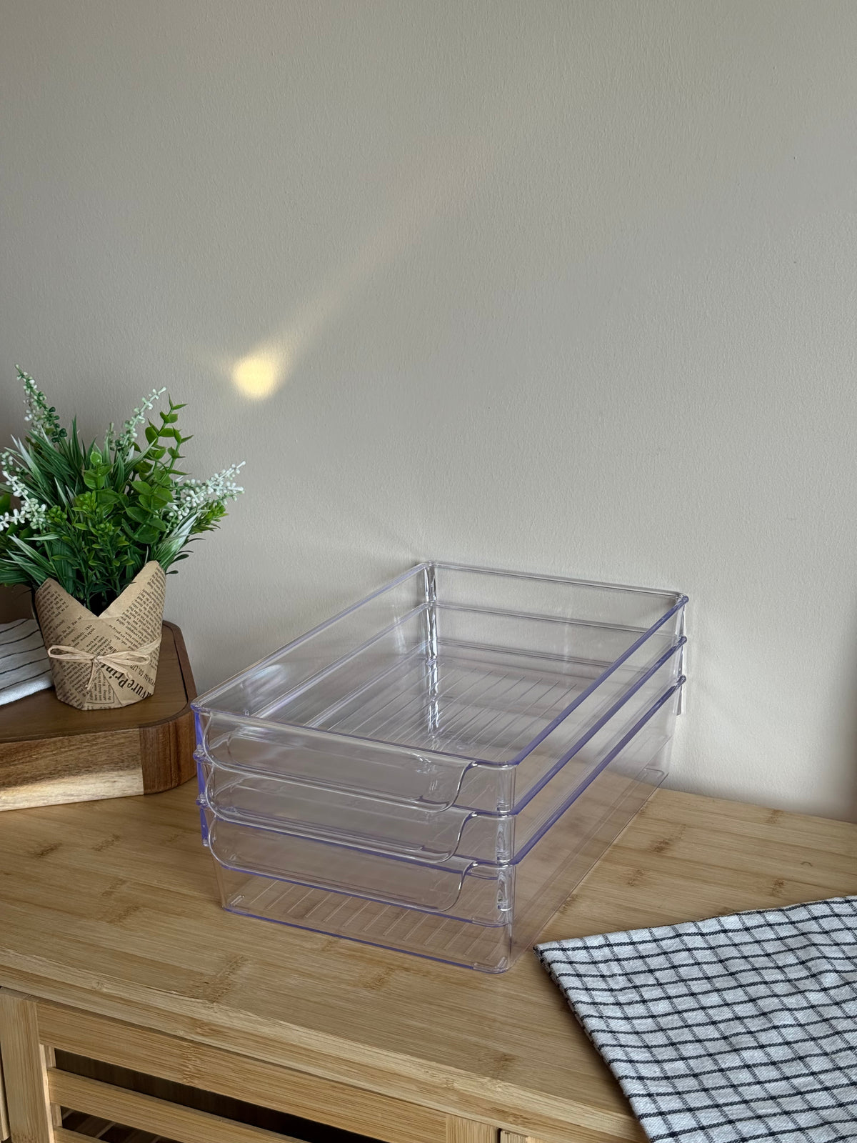 Soft Chef Şeffaf Buzdolabı Organizer 3 Adet