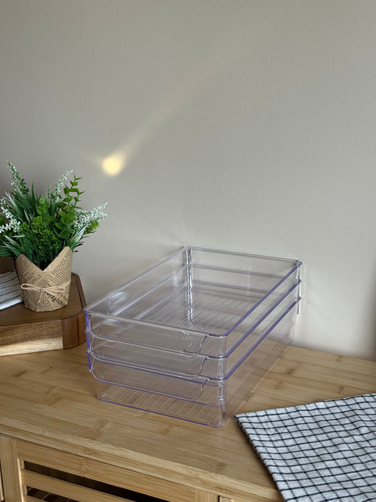 Soft Chef Şeffaf Buzdolabı Organizer 3 Adet