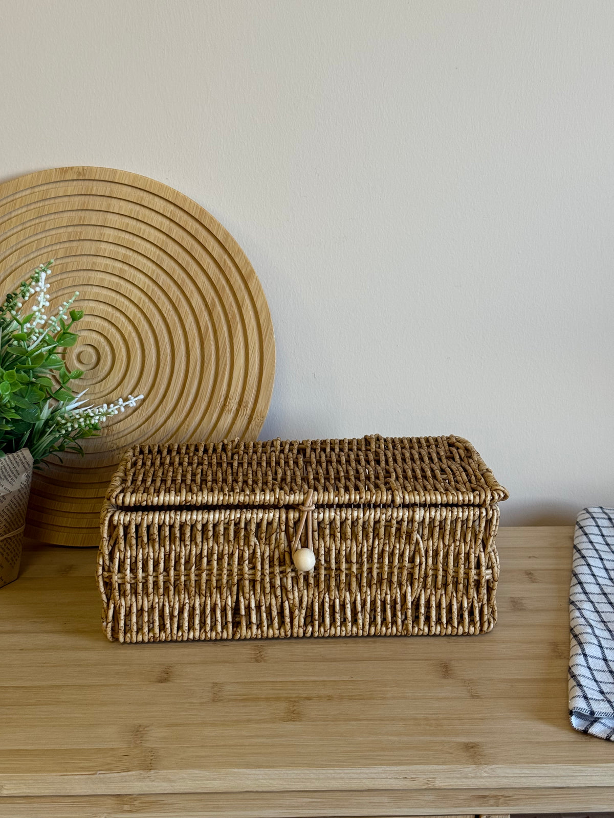 Luna İkili Rattan Peçetelik Düzenleyici Seti