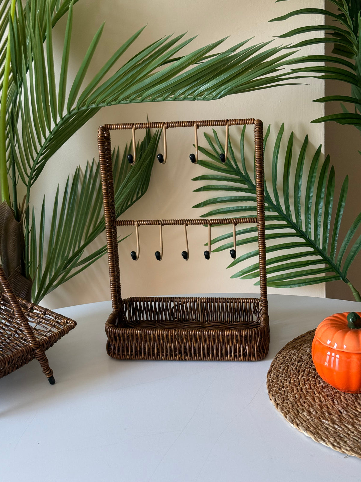Berry Rattan Çok Amaçlı Askı Kahve Rengi KOD:54715