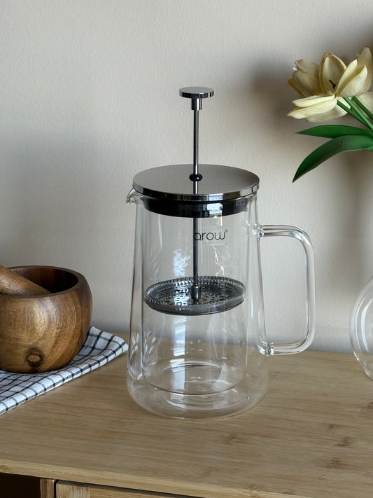 Vienna Çift Cidarlı Cam French Press 1 Litre KOD:3411