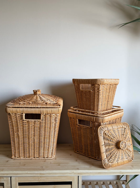 Linda Kare 3 Boy Rattan Patates Soğanlık Seti KOD: