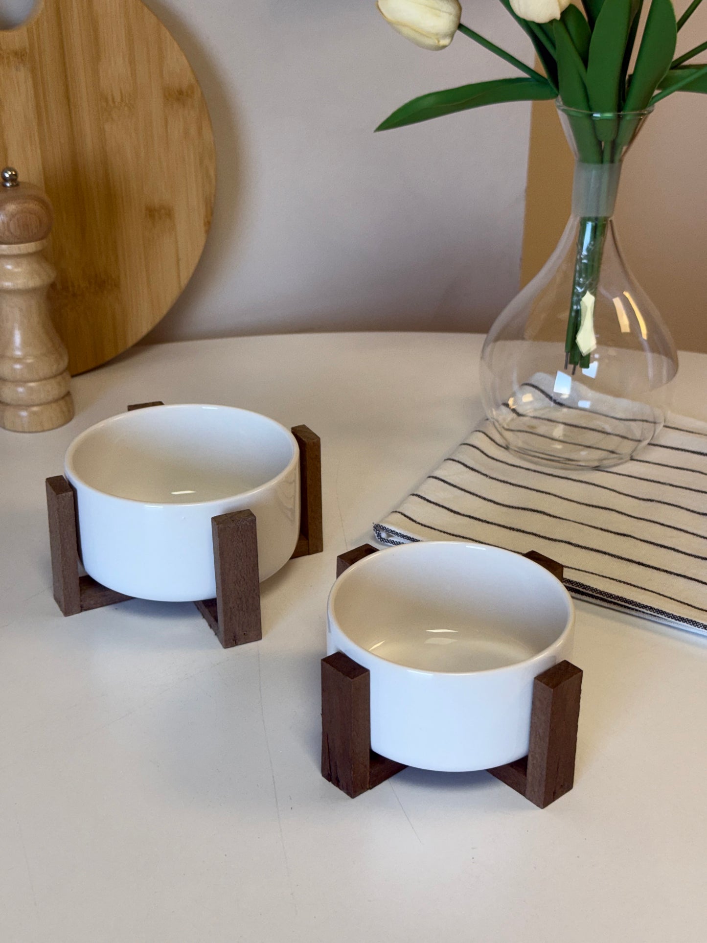 Bollu Ahşap Standlı Kase Set KOD:91190-89
