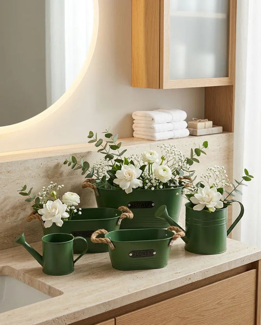 Flowers 5 Parça Saksı Seti Yeşil KOD:5788-5796