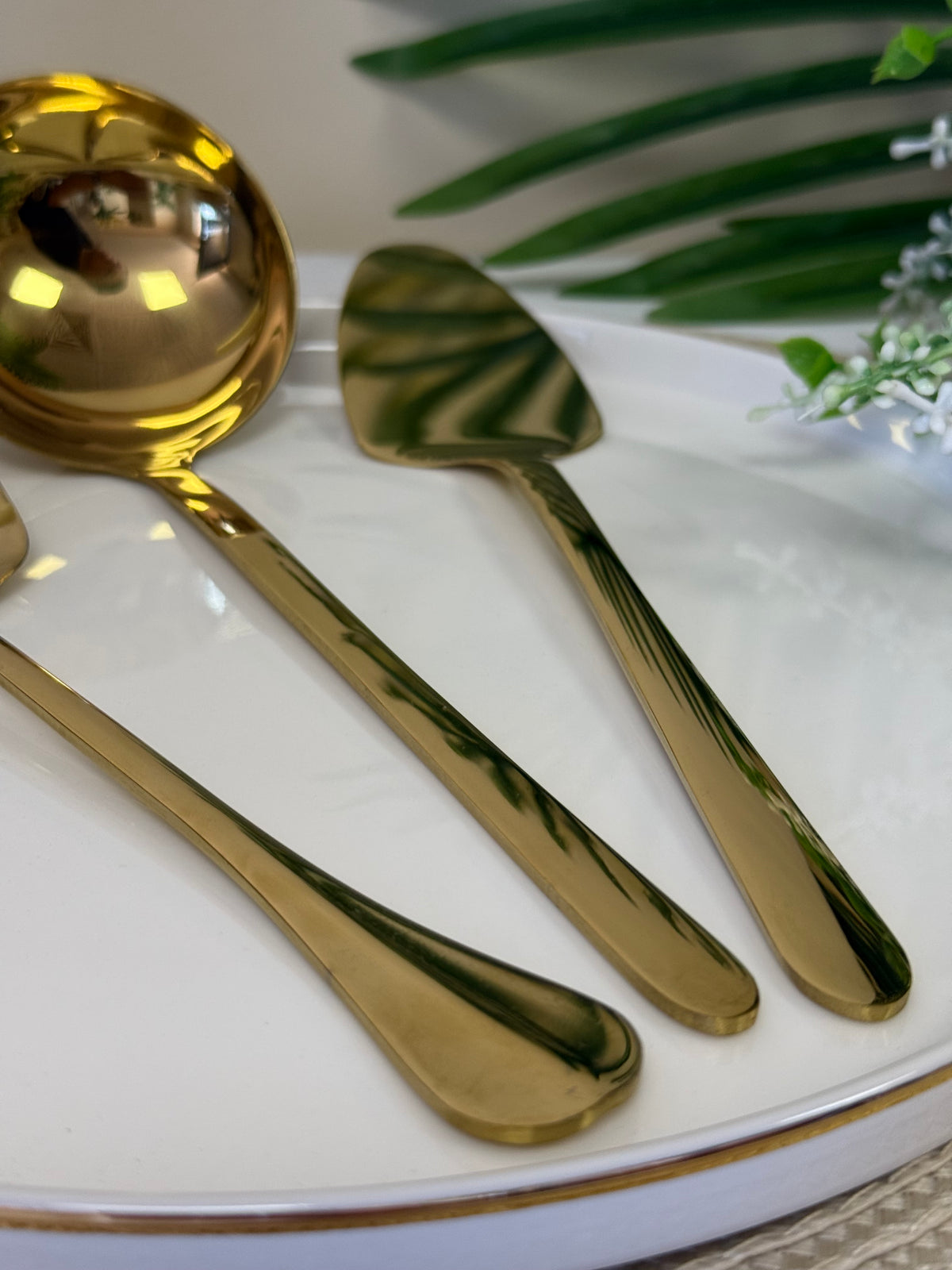 Aden Gold Küçük Boy Servis Seti 3 Adet