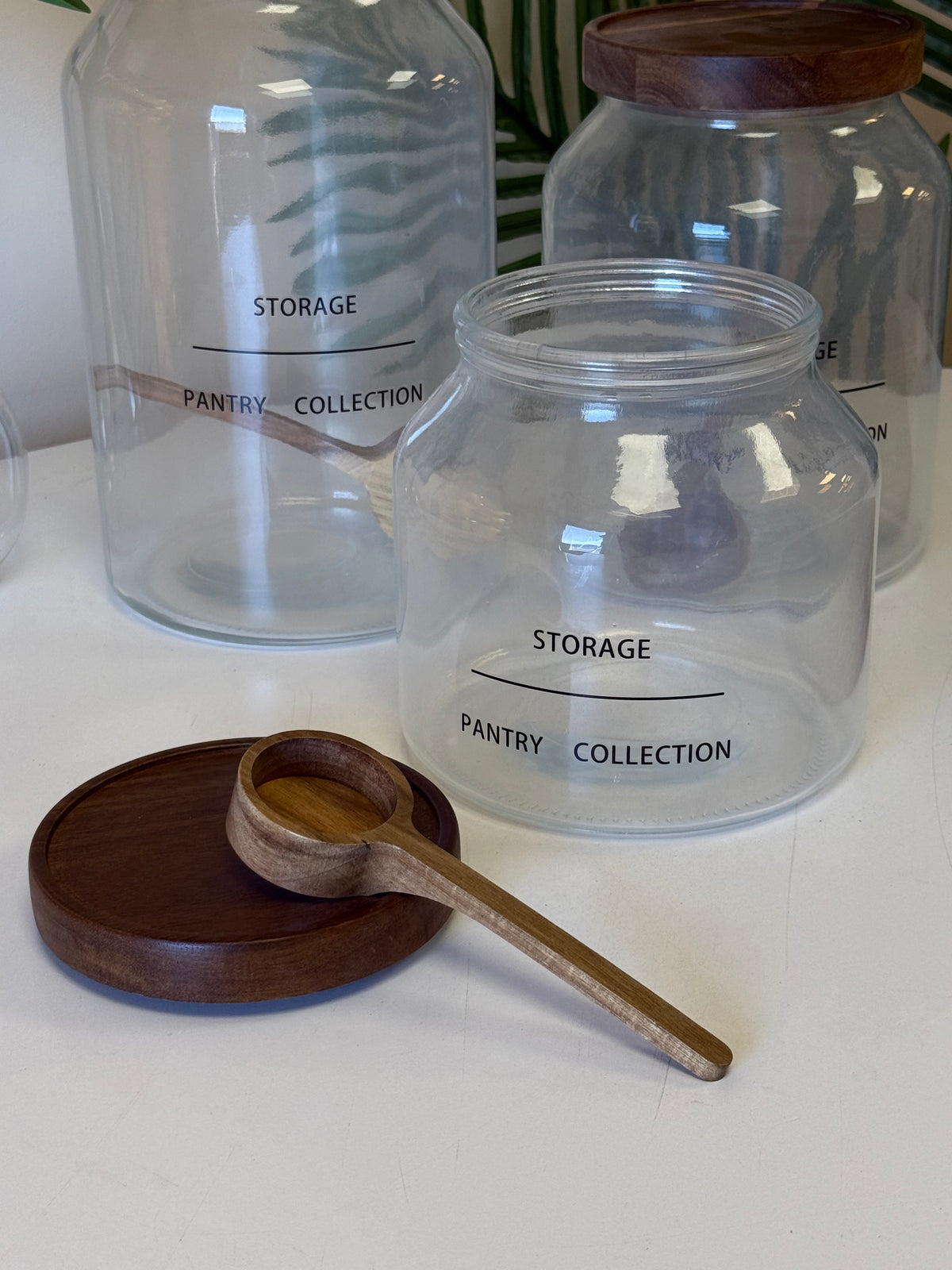 Nature Storage Akasya Ağacı Kapaklı Cam Kavanoz Seti KOD:7645-44-46