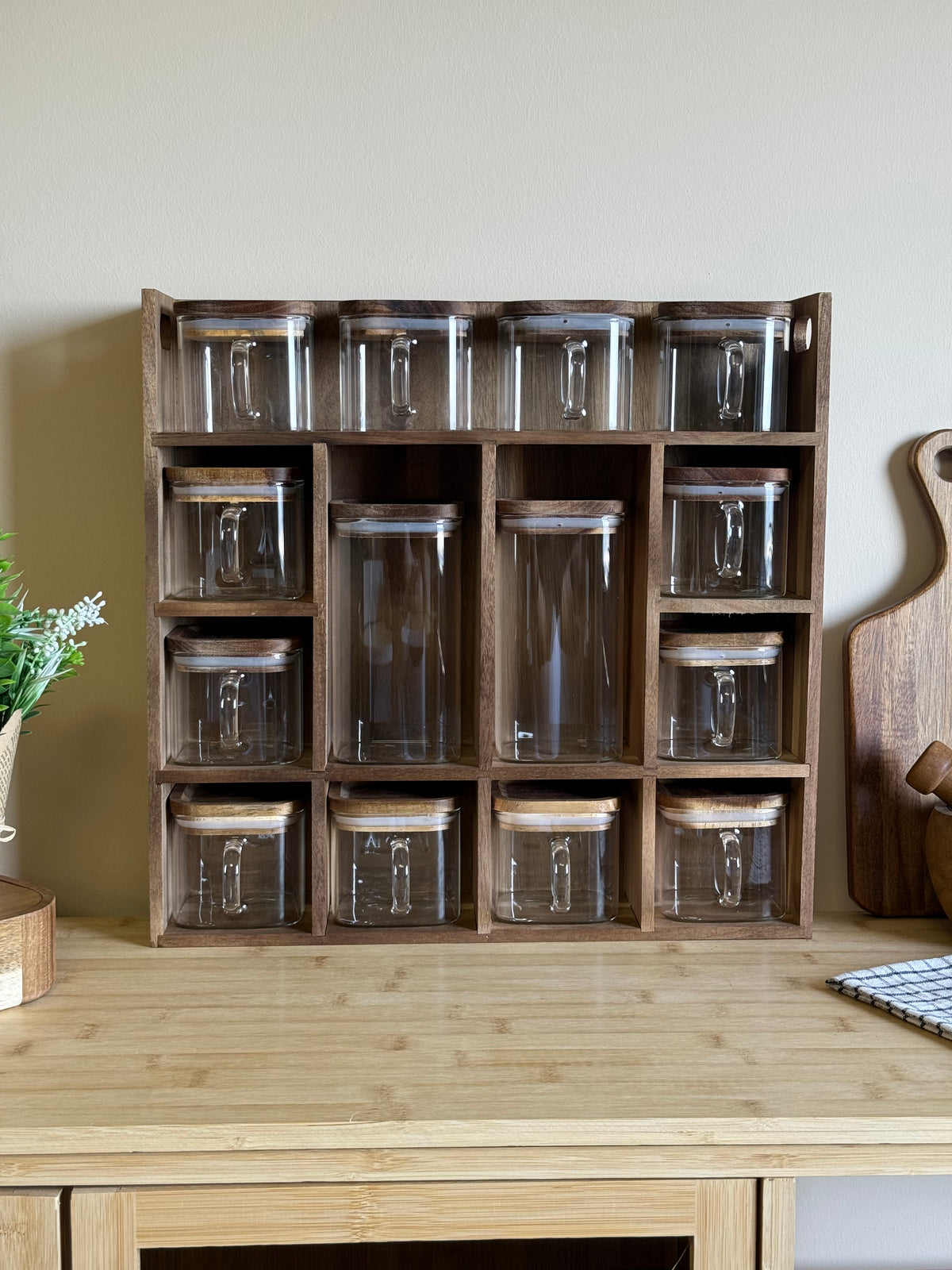 Emilly Akasya Ağacı 14 Lü Cam Baharatlık Seti KOD:140