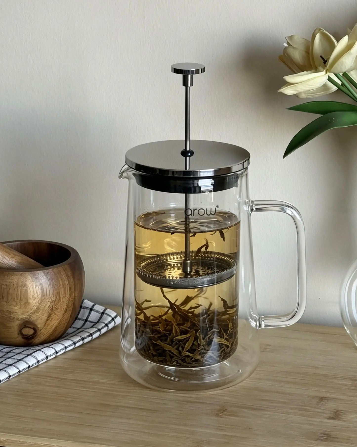 Vienna Çift Cidarlı Cam French Press 1 Litre KOD:3411