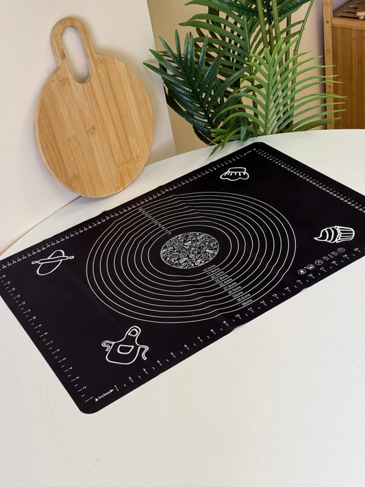 Homeniva Silikon Hamur Açma Matı Siyah 60 cm