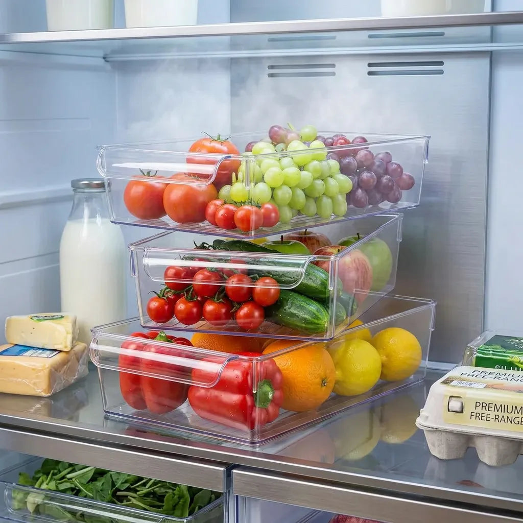 Soft Chef Şeffaf Buzdolabı Organizer 3 Adet