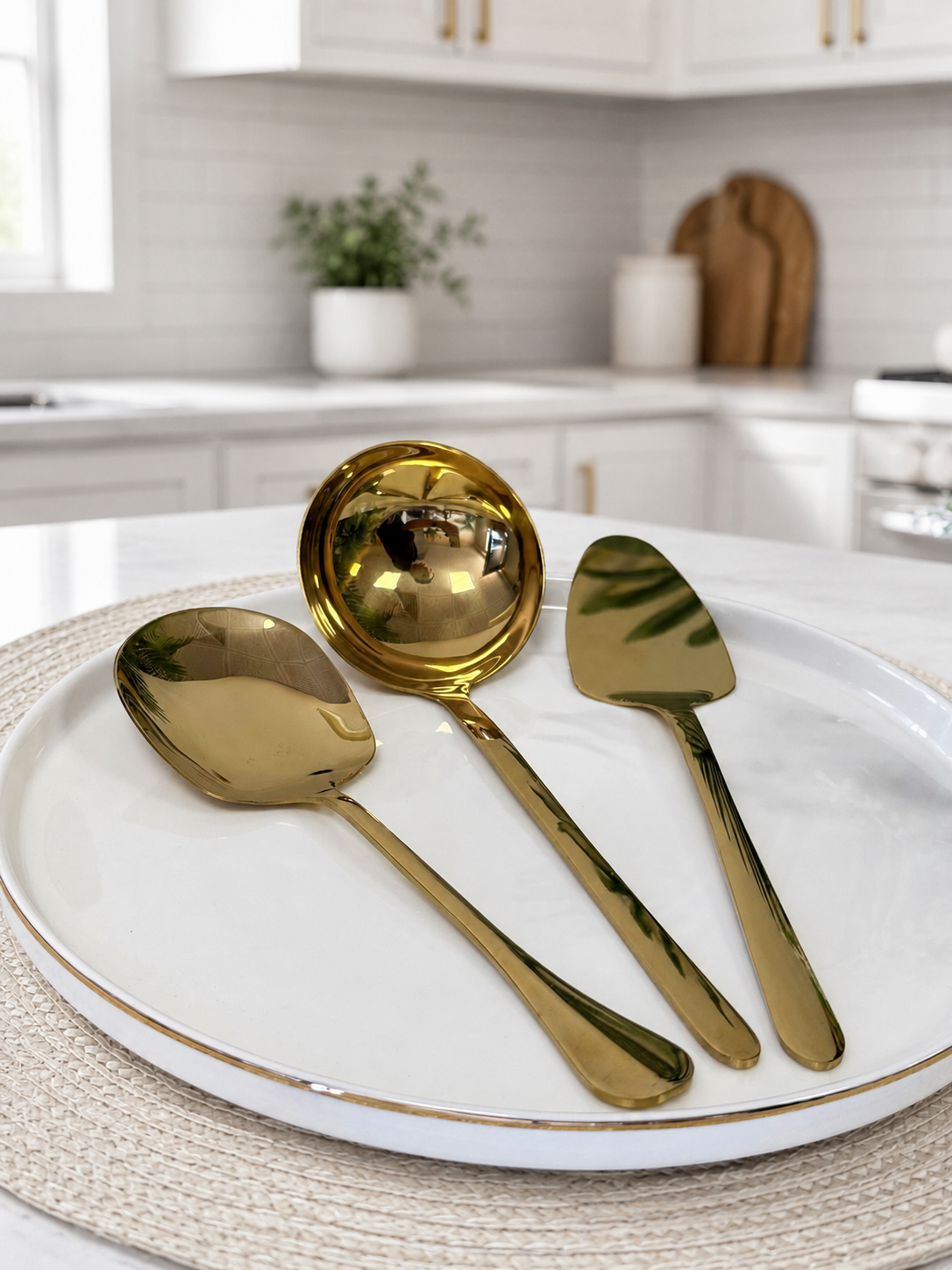 Aden Gold Küçük Boy Servis Seti 3 Adet