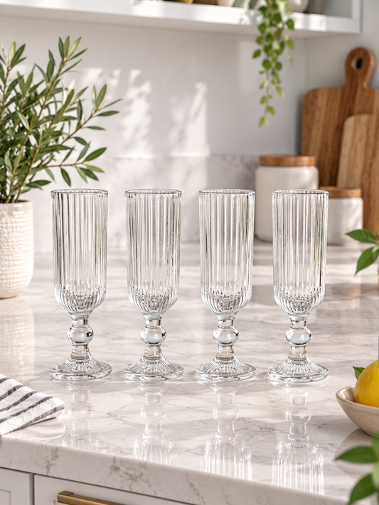 İmola 4 Lü Ayaklı Cam Kahve Yanı Bardağı 160 ml KOD:14919