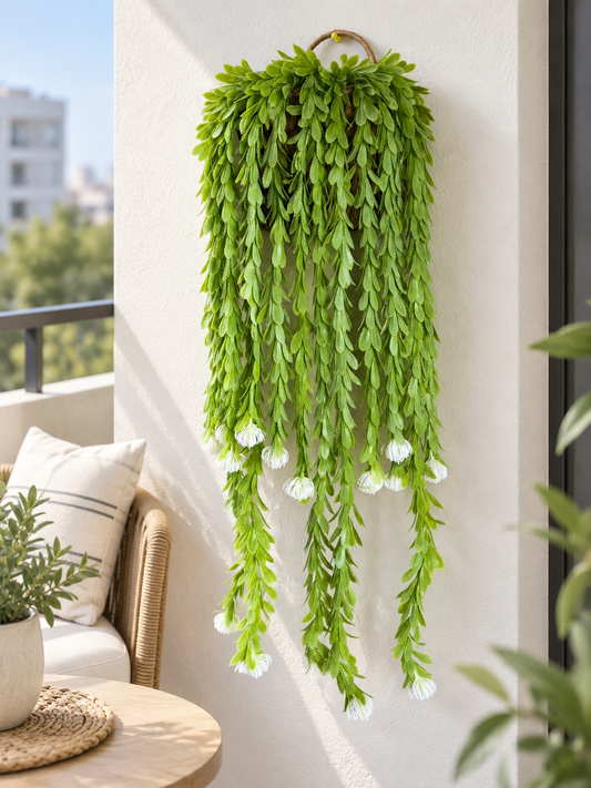 Flowers Yapay Sarkıt Çiçek Yeşil-Beyaz KOD:8712